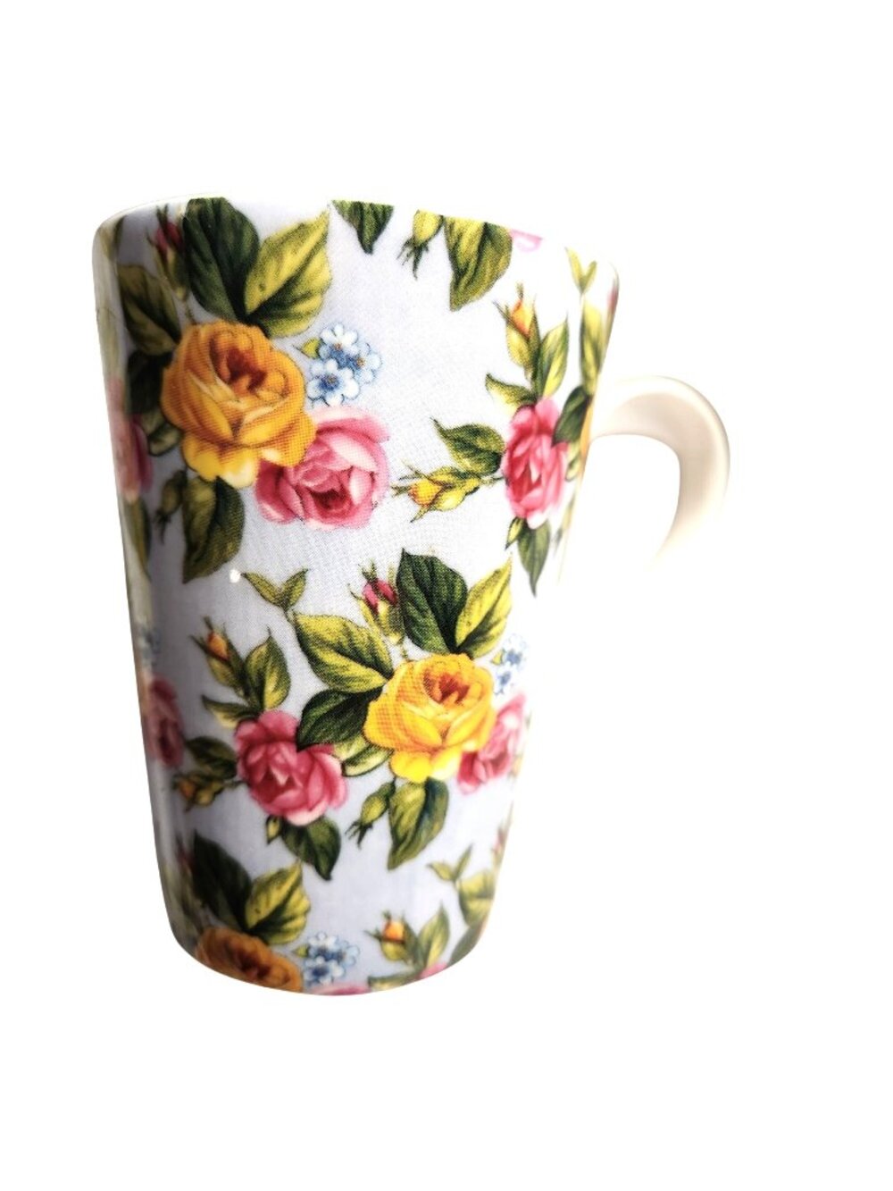 Hudson Middleton Chintz Floral Mugs Set Of 4 Blue Pink Yellow cottagecore granny